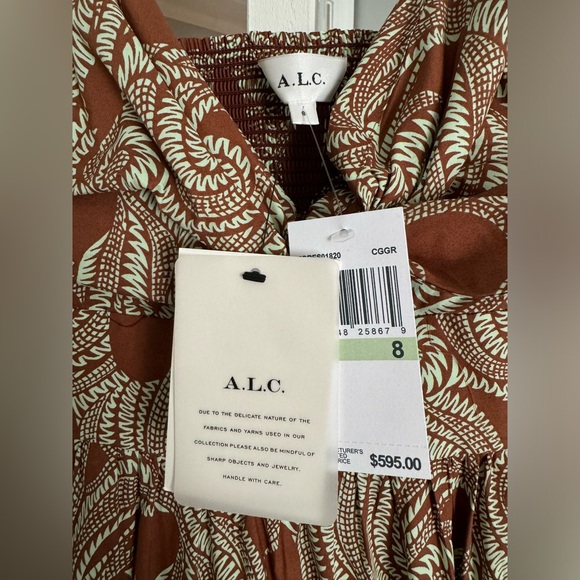 A.L.C. Cognac and Green Laura Dress - Picture 4 of 4